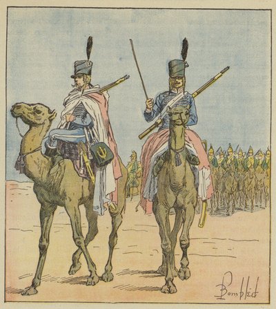 Napoleon opprettet kamelregimenter av after Louis Charles Bombled
