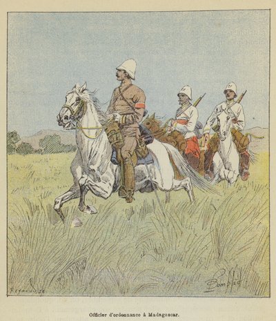 Ordinasjonsoffiser på Madagaskar av after Louis Charles Bombled