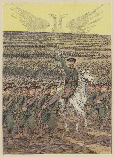 russisk hær av after Louis Charles Bombled