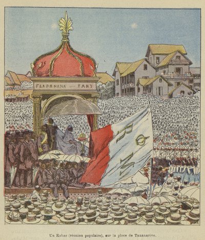 En Kabar (folkelig møte), på stedet til Antananarivo av after Louis Charles Bombled