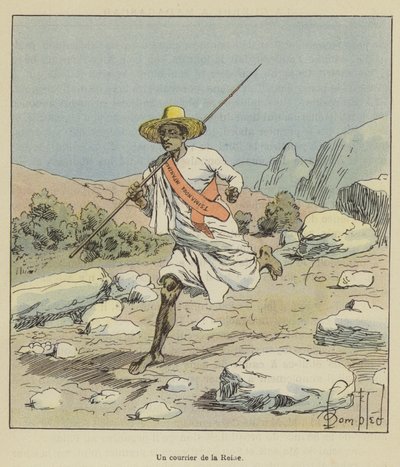En kurer fra dronningen av after Louis Charles Bombled