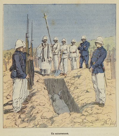 En begravelse av after Louis Charles Bombled