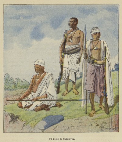 Et innlegg av Sakalaves av after Louis Charles Bombled