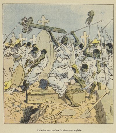 Brudd på engelske kirkegårdsgraver av after Louis Charles Bombled