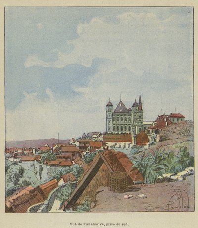 Utsikt over Antananarivo, tatt fra sør av after Louis Charles Bombled