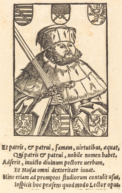 John Frederic the Magnanimous, i valgkåper [til venstre] av after Lucas Cranach the Younger