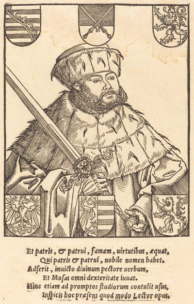 John Frederic the Magnanimous, i valgkåper [til høyre] av after Lucas Cranach the Younger
