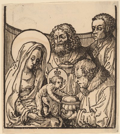 Tilbedelsen av magiene av after Lucas van Leyden