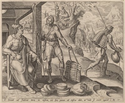 Jesse sender David til leiren av after Maerten van Heemskerck