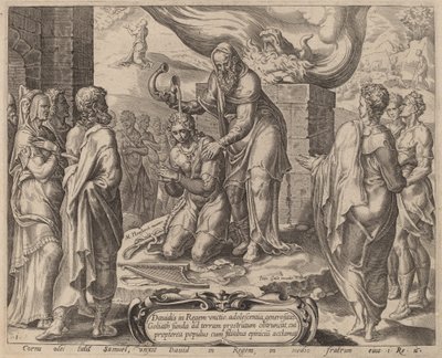 Samuel salver David av after Maerten van Heemskerck