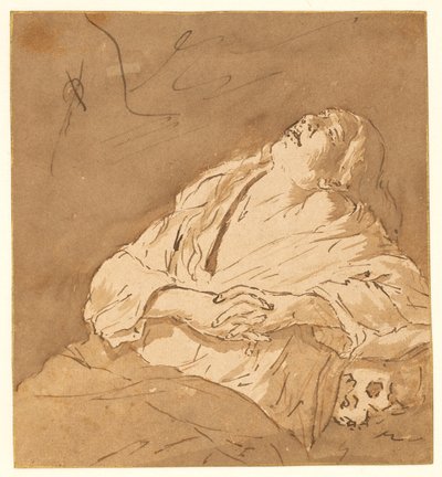 St Mary Magdalen i ekstase av after Michelangelo Merisi da Caravaggio