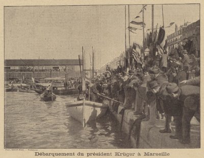 President Kruger av Transvaal ankommer Marseilles av after Nadar