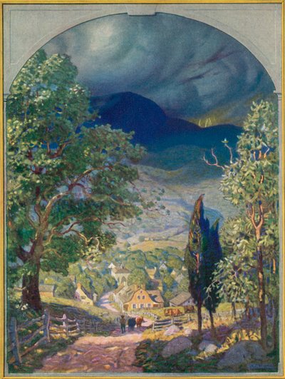 Illustrasjon for Rip Van Winkle av after Newell Convers Wyeth
