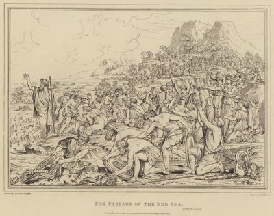 Rødehavets passasje, Exodus av after Nicolas Poussin