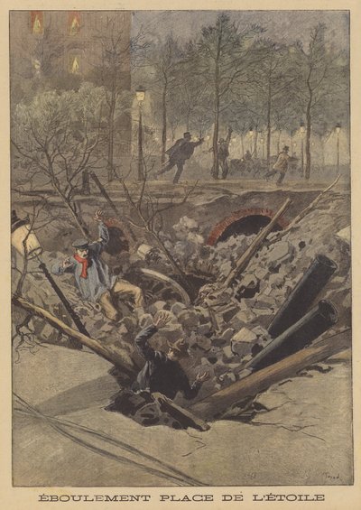 Innsynkning på Place de lEtoile, Paris av after Oswaldo Tofani