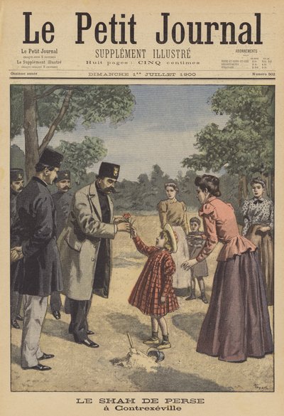 Sjahen av Persia i Frankrike av after Oswaldo Tofani