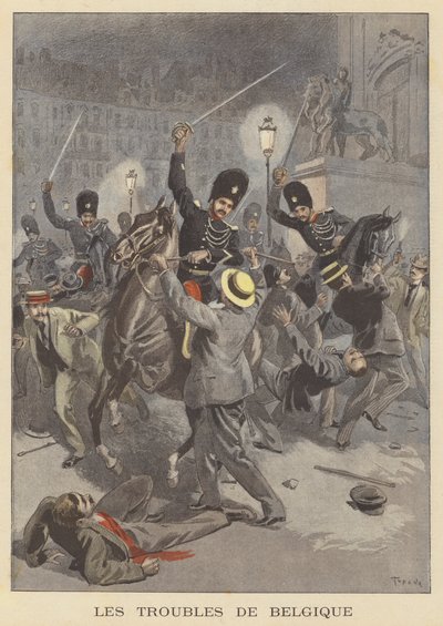 Problemer i Belgia av after Oswaldo Tofani