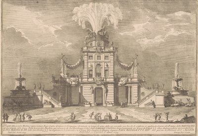 Seconda Macchina for Chinea av 1755: En kongelig jakthytte av after Paolo Posi Giuseppe Vasi
