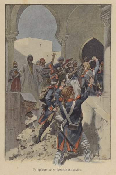 En episode under slaget ved Abukir, Egypt, 1799 av after Paris