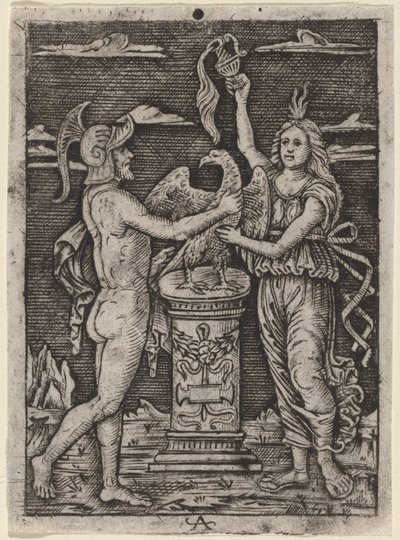 Innvielse av en ørn av after Peregrino da Cesena