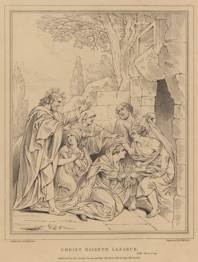 Kristus vekker Lasarus, Lukas av after Peter Paul Rubens