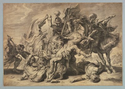 Stor Løvejakt av after Peter Paul Rubens