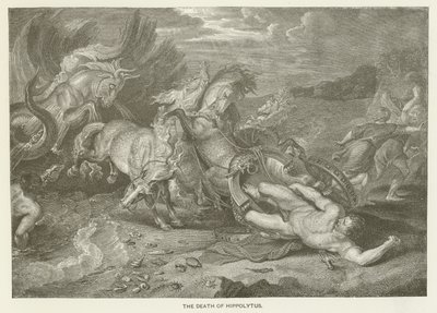 Hippolytus død av after Peter Paul Rubens