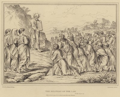 Lovens levering, Exodus av after Raphael