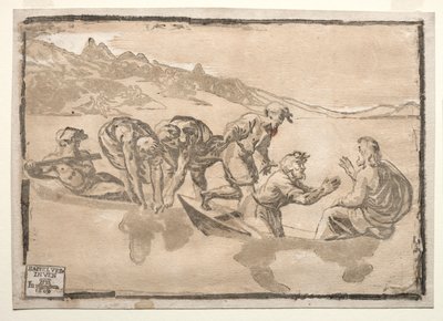 Det mirakuløse utkastet til fisk av after Raphael