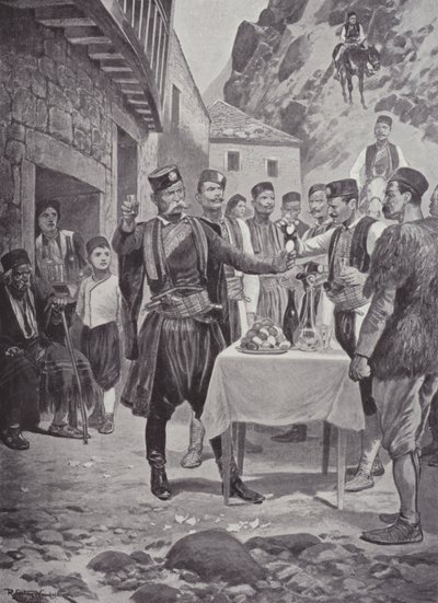 En montenegrinsk påskeskikk av after Richard Caton II Woodville