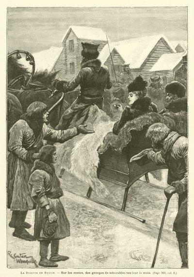 Hungersnød i Russland av after Richard Caton II Woodville