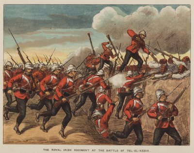 Det kongelige irske regimentet i slaget ved Tel-El-Kebir av after Richard Simkin