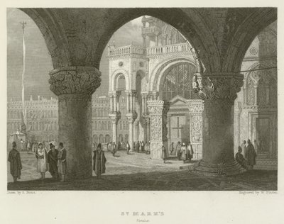 St Marks, Venezia av Samuel (after) Prout