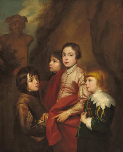 Gruppe på fire gutter av after Sir Anthony van Dyck