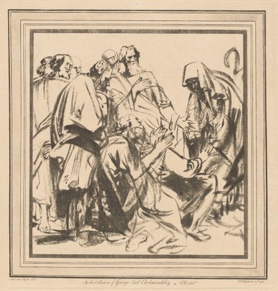 Jakob overtalte til å sende Benjamin med sine brødre til Egypt av after Sir Anthony van Dyck William Wynne Ryland