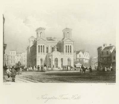 Kingston rådhus av after Thomas Allom
