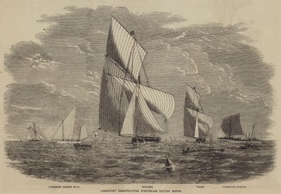 Lowestoft Regatta, førsteklasses kuttermatch av after Thomas Harrington Wilson
