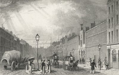 Farringdon Street og Fleet Prison, 1830 av Thomas Hosmer after Shepherd