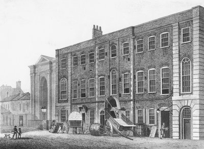 South View of Theatre Royal i Portugal Street, Lincolns Inn Fields, 1811 av Thomas Hosmer after Shepherd