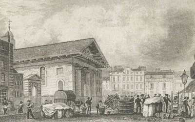 St Pauls Covent Garden, ca. 1810 av Thomas Hosmer after Shepherd