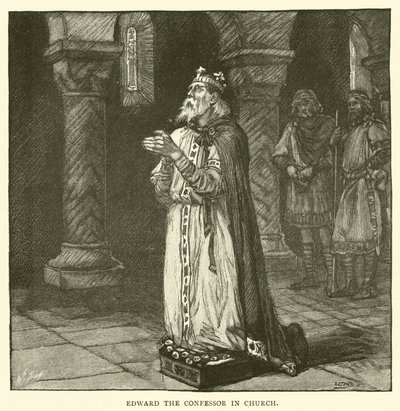 Edward Bekjenneren i kirken av after William Henry Margetson