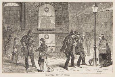Jul utenfor dørene av after Winslow Homer