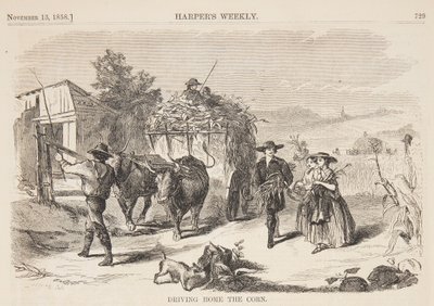 Kjører maisen hjem av after Winslow Homer