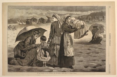 På stranden ved Long Branch – Barnas time av after Winslow Homer