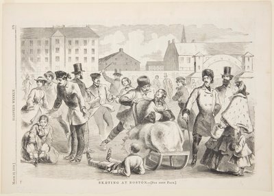 Skating i Boston av after Winslow Homer