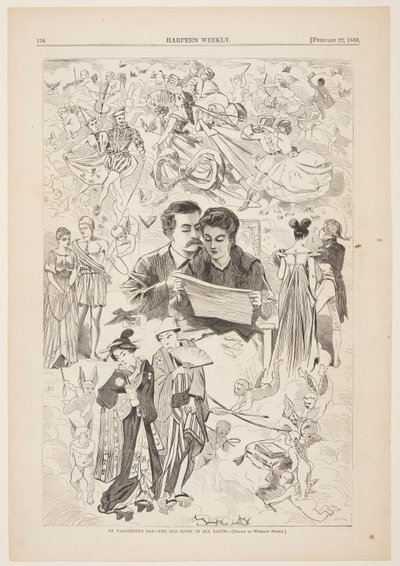 St. Valentinsdag – Den gamle historien i alle land av after Winslow Homer
