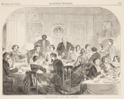 Thanksgiving Day – Middagen av after Winslow Homer