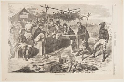 Thanksgiving i leiren av after Winslow Homer