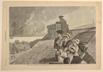 Slaget ved Bunker Hill – Se kampen fra Copp's Hill, i Boston av after Winslow Homer