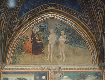 Scene fra Det gamle testamente: Den forbudte frukt av also Manfredi de Battilori Bartolo di Fredi
